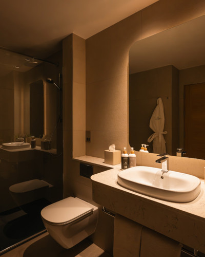 Luxury Suites in Kilkenny - Bathroom with Sink and Mirror