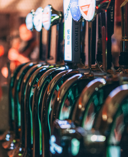 Private Party & Event Venu Kilkenny - Row of Shiny Beer Taps