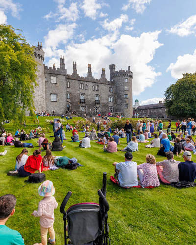 Art Festivals Kilkenny - People on the Lawn at Pembroke Castle