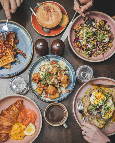 Best Brunch in Kilkenny City - Dining Table with Brunch Plates