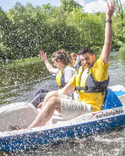 Fun Things to Do Kilkenny - Young People on a Pedalo Boat