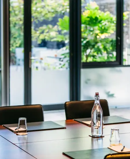 Meeting Venues Kilkenny - Meeting Room Table with a Bottle of Water